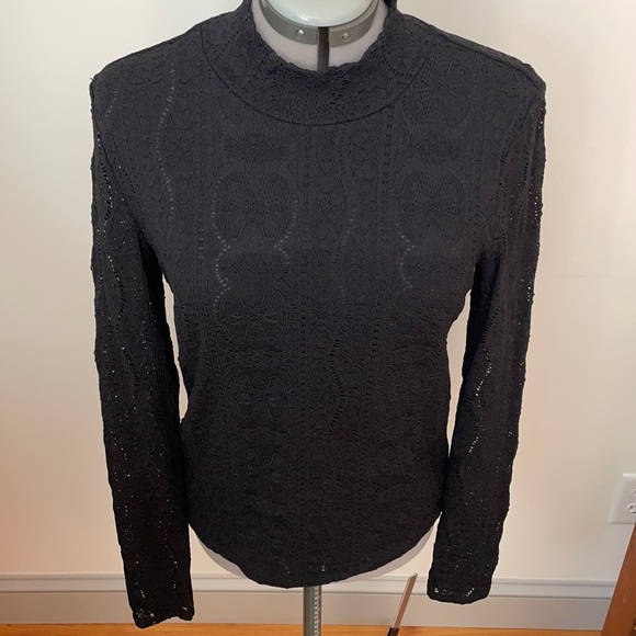 Anthropologie Linden lace mock neck top - Picture 3 of 7